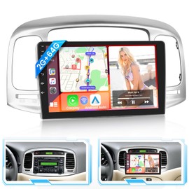 Car Radio for Hyundai Accent 2006 2007 2008 2009 2010 2011,Wireless Carplay Android Auto,Android 13 System,2+64GB,9 Inch Touch Screen Bluetooth Car Stereo GPS WiFi Dual USB Backup Camera