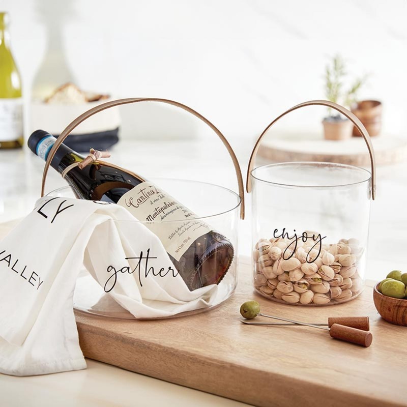 Santa Barbara Design Studio Ice Bucket with Handle Acrylic Champagne