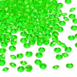 sourcing map 5000Pcs Wedding Table Scatter Confetti Fake Crystals Acrylic Diamonds Rhinestones Vase Fillers Gems for Crafts, Party, Table Centerpiece Decor, Bridal Shower Party (Green, 4.5mm)