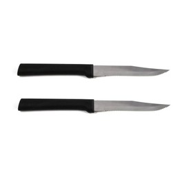 Rada Cutlery Serrated Steak Knife, W205/2, Black Handle, Pack of 2