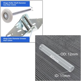 50 Sets Garage Door Hinge Quiet Sleeves Roller Shaft Gaskets Compatible with New Rollers or Rollers with Clean Stems 80mm