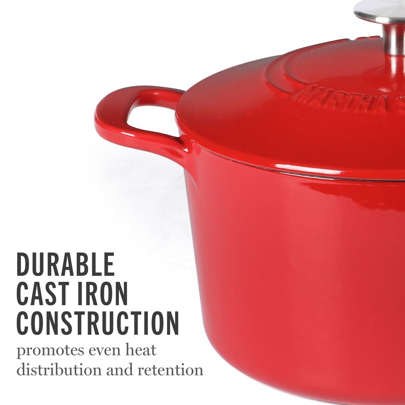 Martha Stewart Gatwick 4 Quart Enamel Cast Iron Dutch Oven