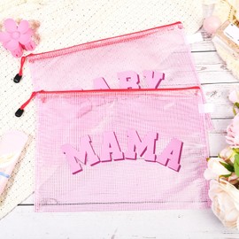 SOIDRAM 2 Pcs Mama Bag Mom Baby Toiletry Bag Mama Gifts Clear Clear Diaper Pouches Pregnancy Hospital Duffle Organizing Pouches with Zipper Women Her New Mom