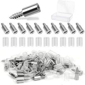 Shelf Brackets, with Rubber Protection, Diameter 7.5 mm, Shelf Brackets, Shelf Holder, High Load Capacity, Shelf Holder for Furniture Cabinets, Cupboard, Pack of 80