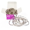 Charles Leonard Multipurpose Loose Leaf Book Rings with Snap Closure, 3” Diameter, 10-Rings, Silver (R79)