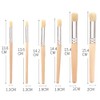 6 Pcs Wood Stencil Brushes Bristle Paint Brushes Wooden Handle