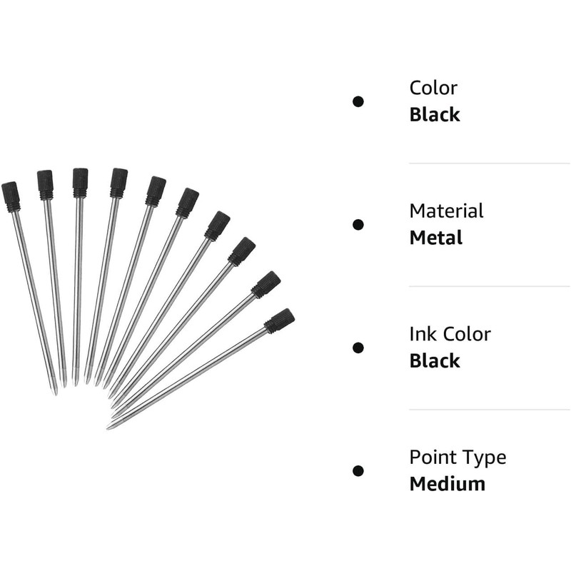 2.75'' Ballpoint Pen Refills, Replaced Refills for Diamond Crystal Stylus