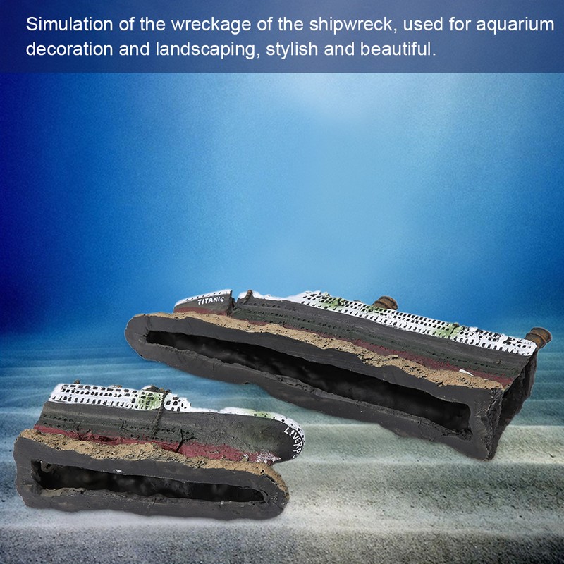 Titanic Lost Wrecked Boat Ship Aquarium Decoration Ornament wreck ornaments