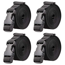 MAGARROW 10' 13' 16 feet Long 1" Strap Buckle Packing Straps Adjustable 1-Inch Belt (1" Wide - 13ft Long, Black (4-Pack))