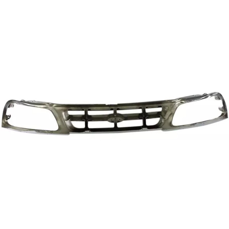 TopAlpha Chrome Front Grille w/Gray Insert Assembly For 97-98 Ford
