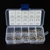 120 Pcs E-Shaped Snap Rings M1.5-M10 304 Stainless Steel Snap