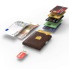 EXENTRI Leather Wallet with RFID Block, Hazelnut Chess