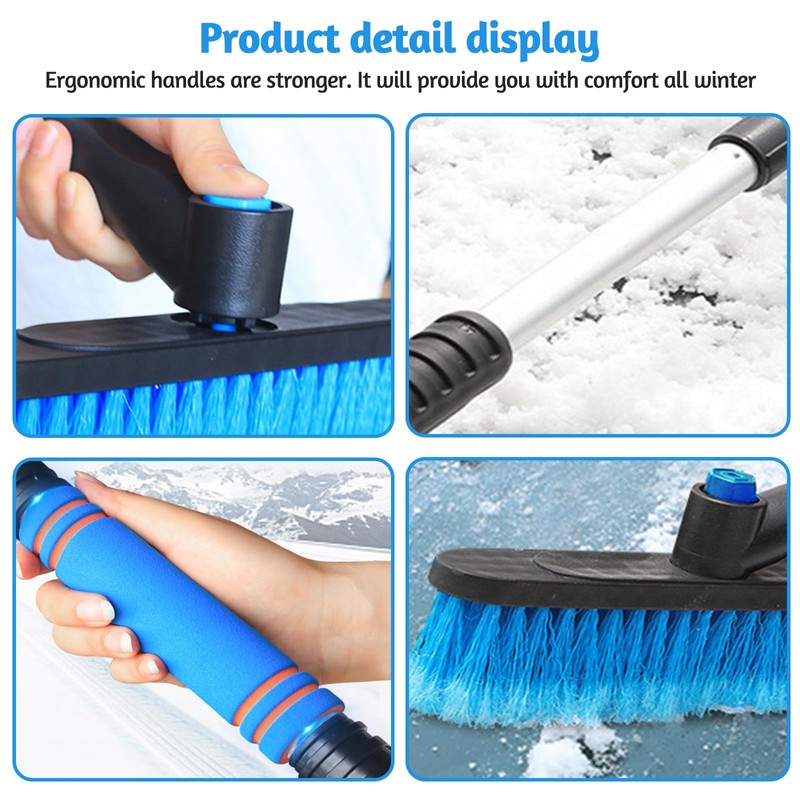 LTHERMELK 2-In-1 Ice Scraper And De-Icer For Car Windscreen With