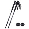 GLASEA® 2x Antishock Trekking Walking Hiking Pair Sticks Poles (black)