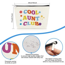 Aunt Gifts From Niece Nephew Cool Club Gifts For Aunt Makeup Bag Auntie Birthday Mothers Day Gift Cosmetic Bag Promoted To Auntie Gift Pregnancy Announcement For Aunts Zipper Travel Toiletry Pouch
