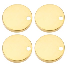 Wjelet 4 PCS Toilet Seat Hinge Cover 60mm Toilet Seat Hinge Fixings Covers Gold, for WC Toilet Blind Holes