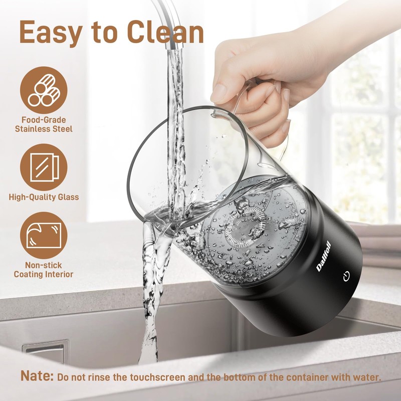 Dallfoll Milk Frother, 4-in-1 Milk Frother and Steamer Electric, Visualized