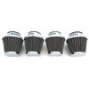Large Tapered Chrome Pod Filter Set of 4-39mm - Fits