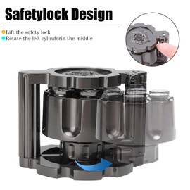 Yuehuam Polyhedral Bullet Dice Set 7 Metal Bullet Dice Revolver Cylinder Dice Holder with Spinning Revolver Cylinder Case, Dice Set for D&D Theme Tabletop Games