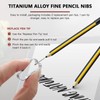 HaeKap 2 Pack Fine Replacement Pencil Nibs-Titanium Alloy Ballpoint Tips