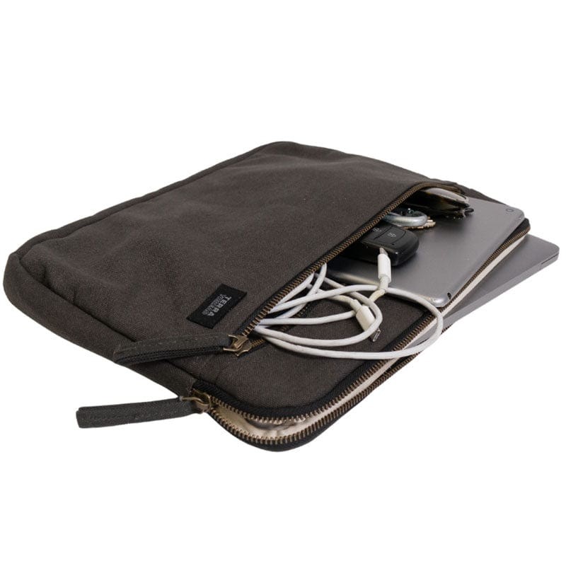 Terra Thread Organic Cotton Laptop Sleeve 13 Inch, Mustard Yellow