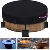 Dosminer Fire Pit Cover Round Outdoor Built In Stone Fire