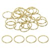 PATIKIL Flat Split Rings, 50Pcs 0.8"/20mm Diameter Pure Brass Flat