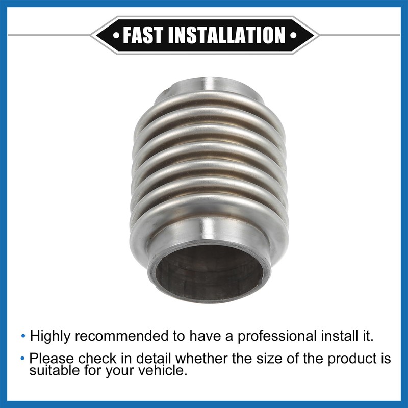A ABSOPRO Car Exhaust Flexible Pipe, 38x70mm 1.5"x2.76" Exhaust Flex