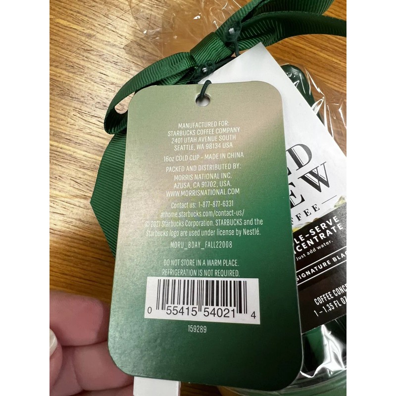 Starbucks Cold Brew Coffee Concentrate Tumbler 16 oz Acrylic Cup