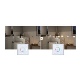 Paulmann 78423 LumiTiles Accessories Smart Home Zigbee Square Touch Module IP44 10 x 10 cm RGBW Colour Control White Control Plastic, Aluminium