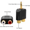 AYMBH Gold-Plated 3.5mm Male Stereo Jack to 2 RCA Female
