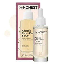 Honest Beauty Honest Beauty Ageless Firm and Even Serum | Powered by Vegan Collagen and Elastin Polypeptides | Firmer-Looking Skin and Even Tone | Fragrance Free, EWG Verified, Vegan, Cruelty-Free | 1 fl oz