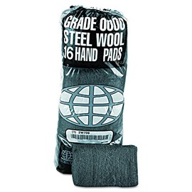 GMT 117005 Industrial-Quality Steel Wool Hand Pad Medium Coarse Grade 2 16-Pack (Case of 12)