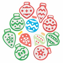 Baker Ross FC103 Christmas Bauble Foam Stampers - Pack of 10, Painting Supplies, Stamp Set for Children, Ideal for Kids Arts and Crafts Projects