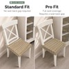 Lawalon Heavyweight Cotton Dining Seat Covers for Chairs (Creamy White,