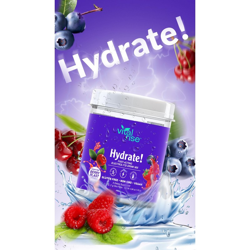 Vital Rise® Hydrate! - Berry Blast - Hydration Powder Packets
