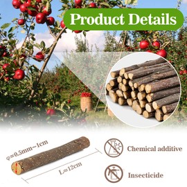 Sukh Natural Organic Apple Sticks - 250g Hamster Chew Stick Hams Rabbit Bunny Gerbil Guinea Pig Squirrel Chinchilla Small Animal Chew Sticks