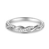 BORUO 925 Sterling Silver Ring, Twisted Infinity Celtic Knot Cubic