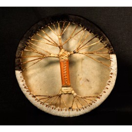 Terre Shaman Drum Goat Skin with Hair Viking Leather Style 16" 20" Melodic Rituals - 16 in