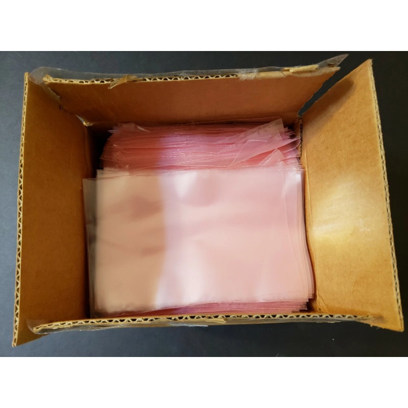 Crown Packaging Corp High Quality 2-Mil Pink 4"x6" Anti-Static Bags