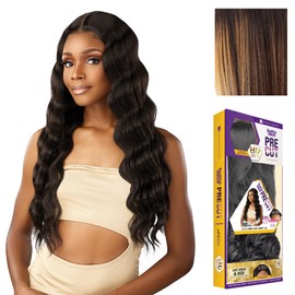 Sensationnel Butta Lace Precut Wigs - Unit 16 Glueless Extra Wide 5 Inch Deep Parting Synthetic Pre Tweezed Smaller Knot Hairline (BALAYAGESUNKISSED)
