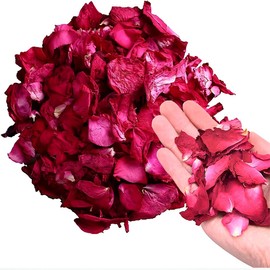 QEXUJOW Confetti Wedding Flower Confetti 100g Natural Dried Rose Petals Organic Confetti Rose for Birthday Proposal Party Celebration