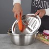 3pcs Stainless Steel Drain Basket Vegetable Cutter 3 in 1