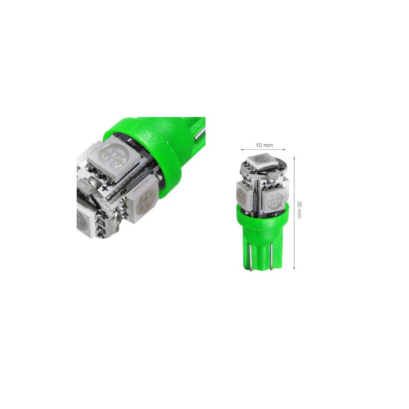 EPARTS 10 X Green T10 SMD LED Car Interior Festoon