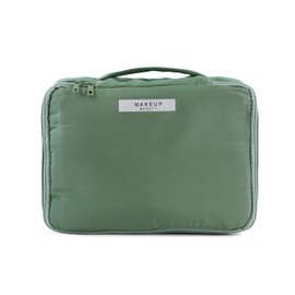 Barabum Travel Makeup Bag Cosmetic Bag Makeup Case Storage Organiser for Women & Girls,Toiletry Bag with Brushes Holder & Detachable Pouch (Green)