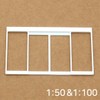 Double Sliding Door 1:50-1:100 / Architectural Model Materials Diorama IA157 / 양문형 슬라이딩도어 1:50-1:100 / 건축모형재료 디오라마 IA157