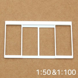 Double Sliding Door 1:50-1:100 / Architectural Model Materials Diorama IA157 / 양문형 슬라이딩도어 1:50-1:100 / 건축모형재료 디오라마 IA157