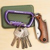 FresKaro 3inch Auto Locking Carabiner Clips, Solid D Shape Style,