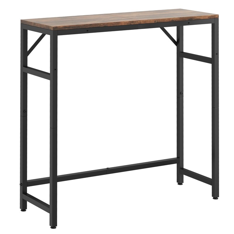 Livofloral Narrow Console Table, 29.5" Entryway Table with 2 Support