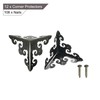 uxcell 12 Pcs Decorative Box Corner Cover, 64mm Metal Edge
